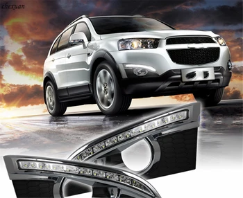 

CSCSNL 1 set 12V ABS LED DRL Daytime Running Lights Fog Lamp Cover Car- styling For Chevrolet Captiva 2011 2012 2013