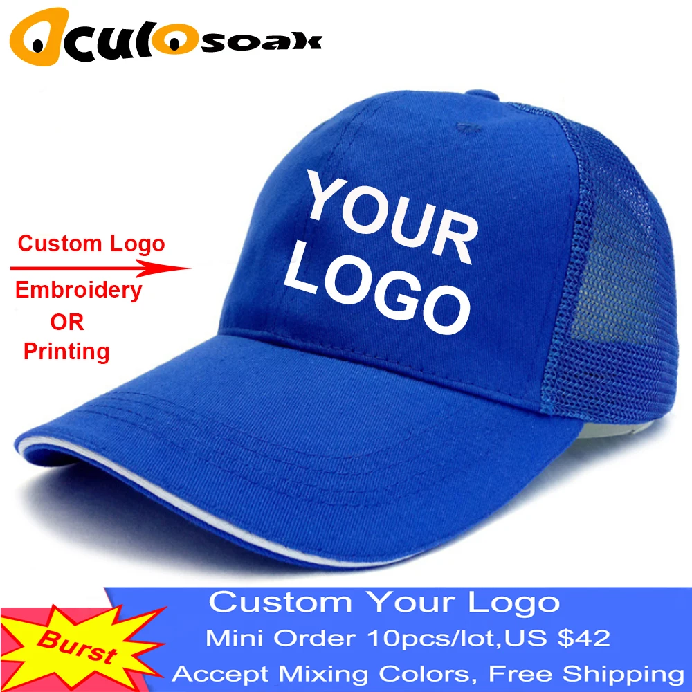 Fashion Custom LOGO Suede Caps Snap Back Caps Customized Own Designend Baseball Hat Embroidery Printing Adult Godd Quality - Цвет: blue
