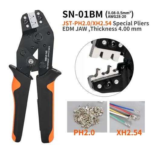 SN-01BM Micro Connector Ratchet Crimping Tool Kit Jst PH2.0/XH2.54 Terminals Wire Crimper Plier Set Mini Clamp Tool - Image 8