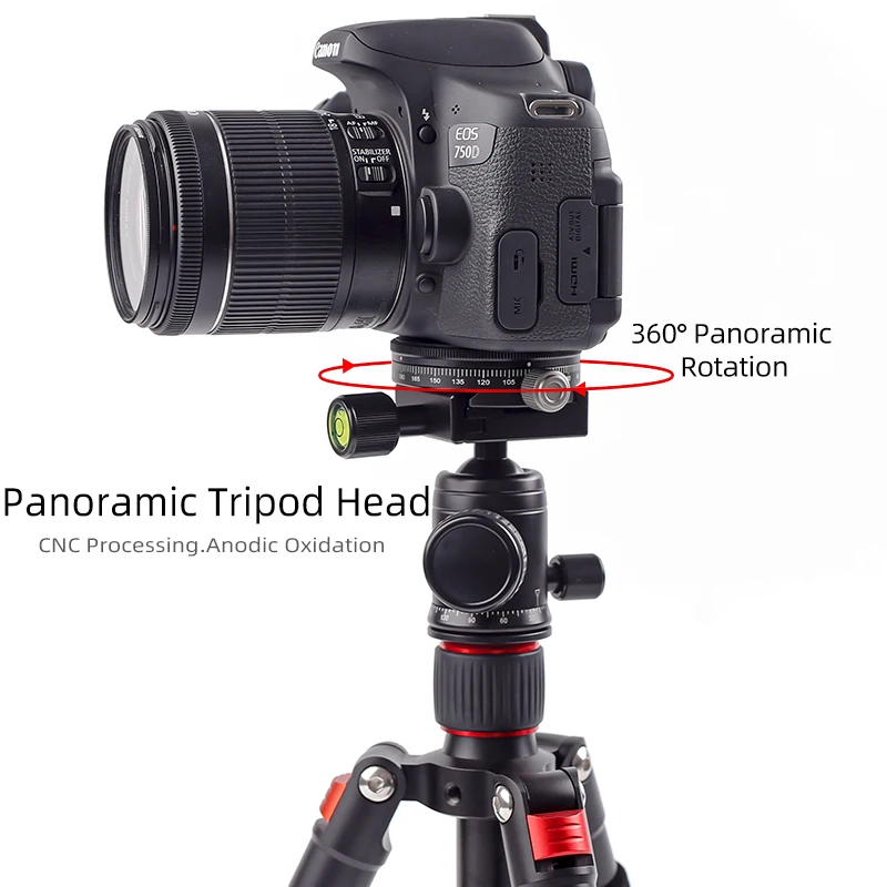 XILETU TPC-60 Tripod Head ACRA SWISS Panoramic Tripod Head Video 360 Camera MiNi For Camera DSLR Alluminum