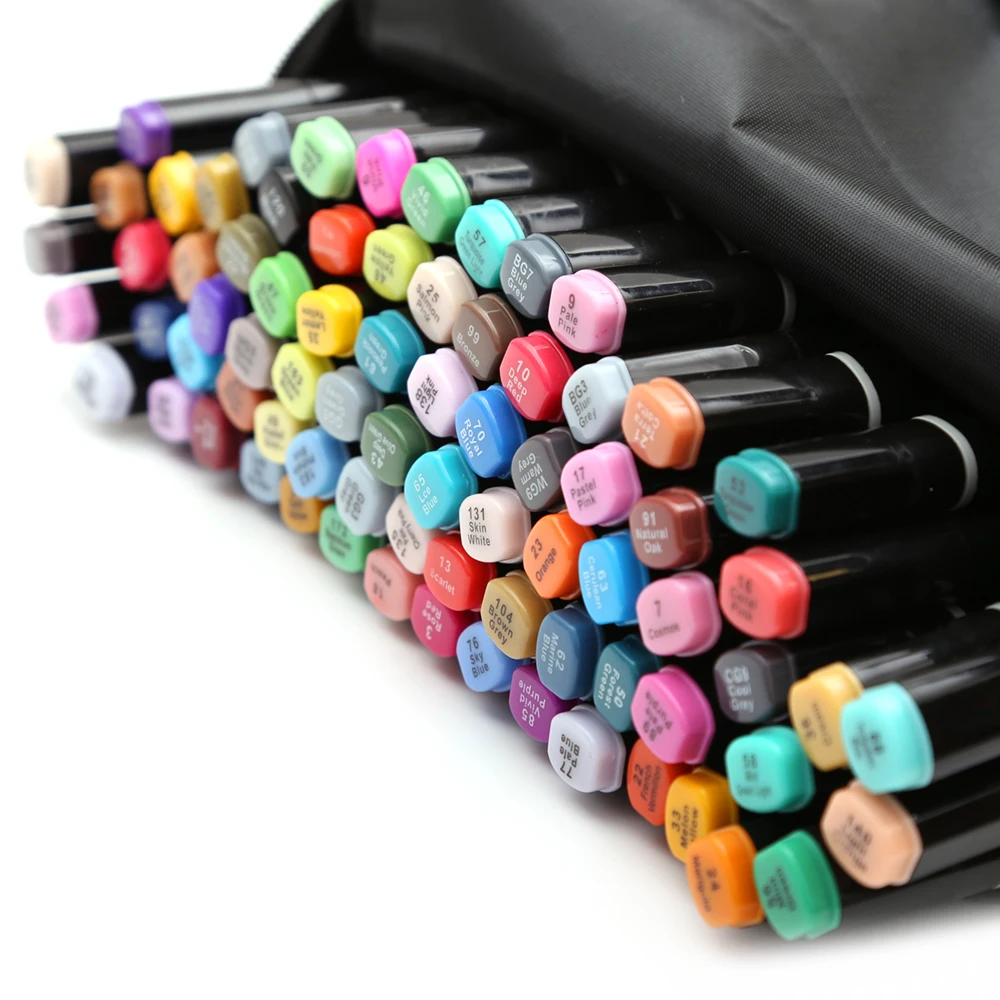 

TOUCHNEW Sketch Soft Brush Art Markers Set Dual Headed Oily Alcohol Based Markers For Manga Drawing Animation Design Supplies