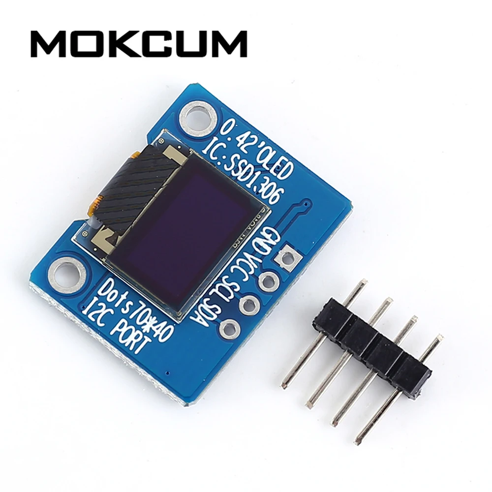 0,42 in I2C IIC 72x40 Weiß OLED Display Modul SSD1306 Fahrer 72*40 3,3 V