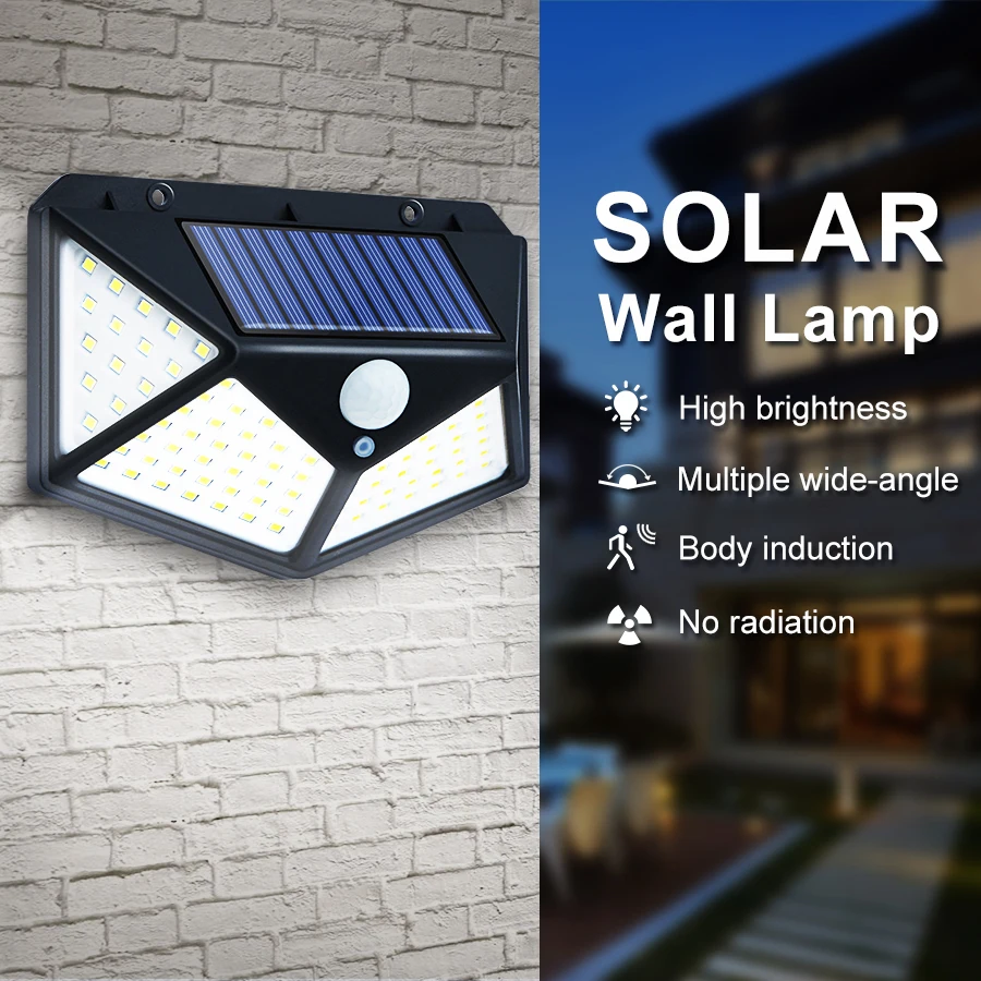 HOT COB Solar Light Recharged Leds Outdoor Waterproof Motion Sensor Garden Lamp For Path Street Split IP65 Wall Lam | Лампы и
