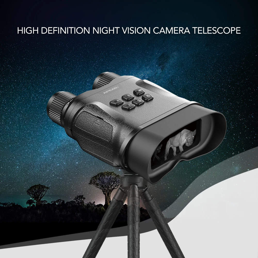 APEXEL 4X 1080P Digital Night Vision Telescope Lens Binoculars Zoom Scope HD Waterproof Telescope Night Vision Hunting Binocular