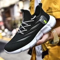 Hot New Comfortable Men’s Sneakers Lightweight Sports Running Shoes Black Soft Bottom Jogging Men’s Shoes Big Size 39-46