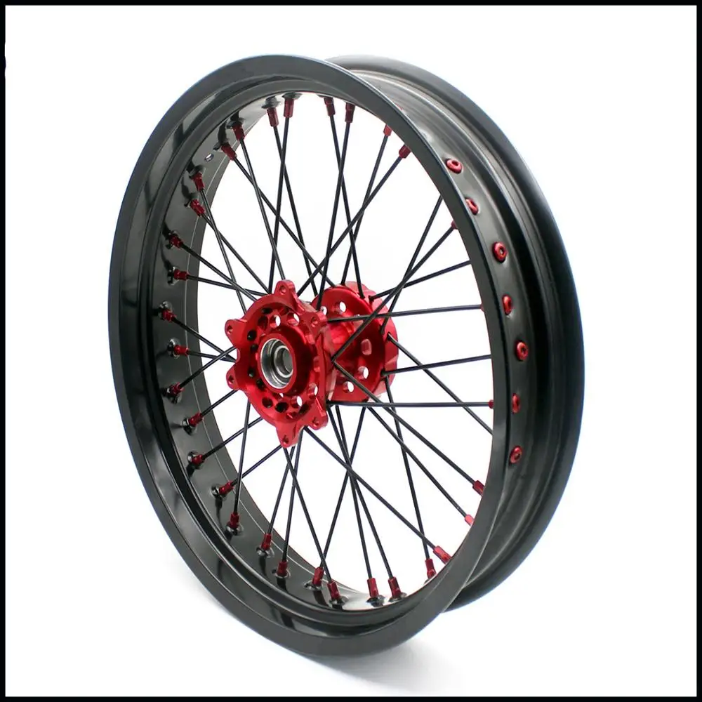KKE 3 5/5 0*17 &quotсупер мото мотард колеса диски Набор для HONDA CRF250R 2014 2021 CRF450R 2013 2020 черные