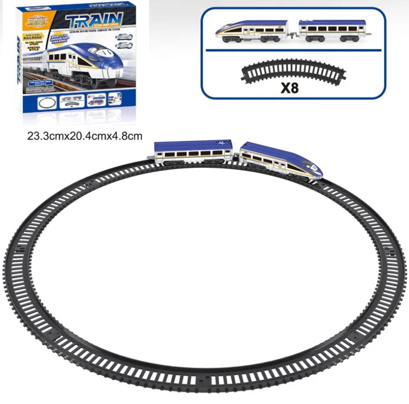 Трен автомобиль электрический поезд с рельсами высокоскоростная железная дорога моторизованный триан трек Набор Модель игрушки для детей - Цвет: 9005