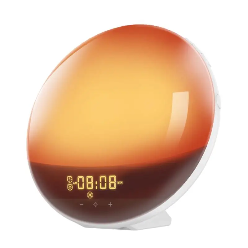 Wifi Smart Wake Up Light Alarm Clock With App Control 7 Colors Sunrise