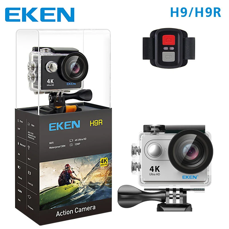HIGH QUALITY New 2020 Fashion Designer Runway ?Free DHL EKEN H9 H9R Ultra FHD 4K 25FPS Wifi Action Camera waterproof 1080p 60fps underwater go Remote extreme pro sport cam