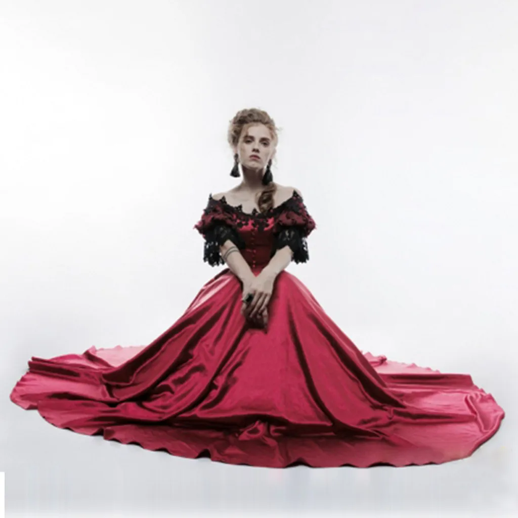 Женское платье Vestidos с открытыми плечами Средневековый Ренессанс винтажные платья вечерние Клубные элегантные Макси-Платье рубашка Femme