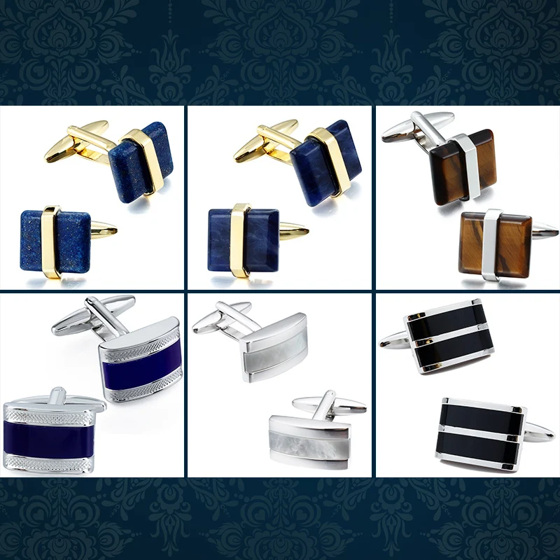 Crystal Cufflinks for Mens French Shirt Wedding Party Jewelry