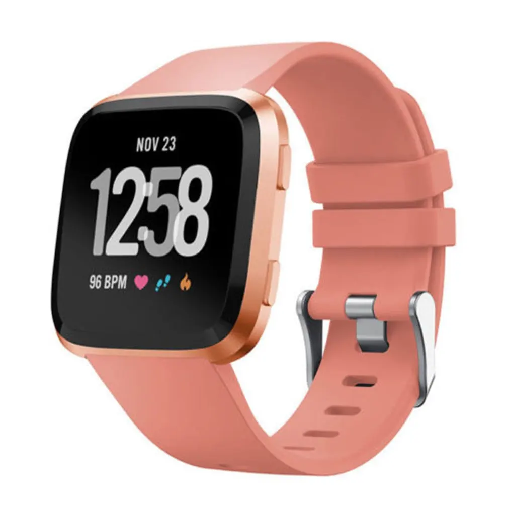 Для Fitbit Versa, 2 ремешка, силиконовые браслеты, ремешки, сменный ремешок для Versa Lite, 6,7-8,1 дюймов, Смарт-часы, браслет - Цвет ремешка: 2