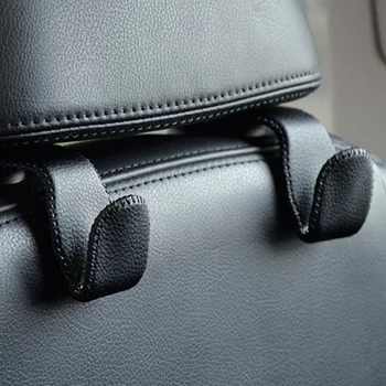 

Leather Car Seat Hooks, Car Seat Storage Bag Accessories For Clothes Umbrellas, Grocery Bags, Handbags, 2 Pieces New