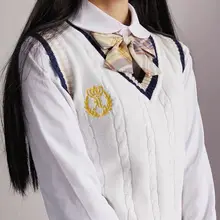 Gilet tricoté sans manches à rayures pour hommes et femmes, pulls à col en V pour uniforme scolaire JK, vêtements d'étudiants, printemps automne S 5XL 