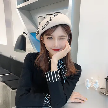 

Fall And Winter Female Japanese Joker Buds Cap British Painter Hat Restoring Ancient Ways Winter Chapeau Femme Sombrero Mujer