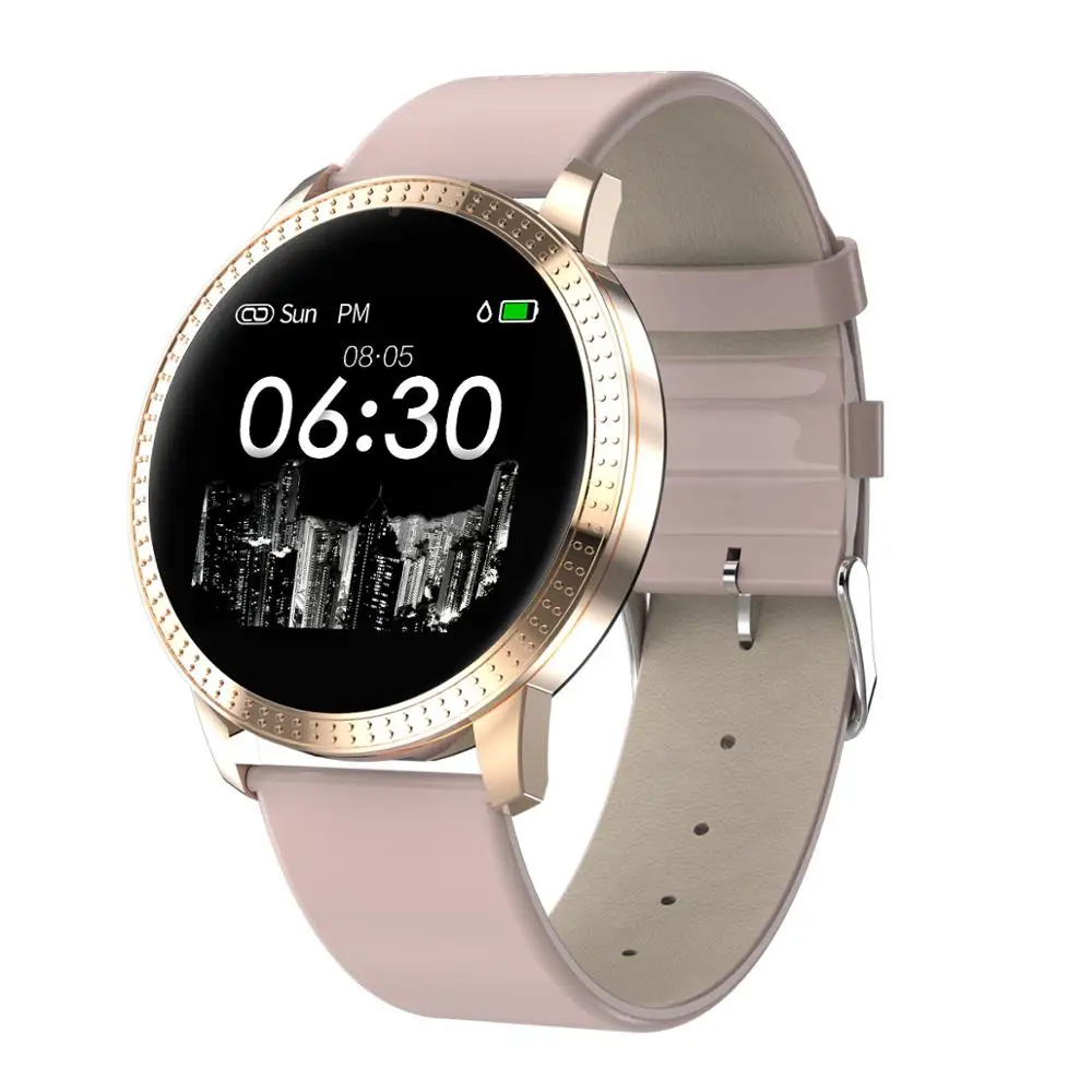 Pink Смарт-часы SYYTECH с экраном 1,22 дюйма CF18, мониторинг сердечного ритма, кровяного давления, водонепроницаемый спортивный шагомер, умный Браслет - Цвет: Pink