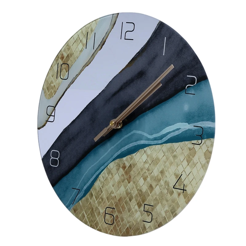 Настенные часы бесшумные кварцевые круглые стеклянные подвесные часы Современный дизайн разноцветные настенные часы для домашнего декора