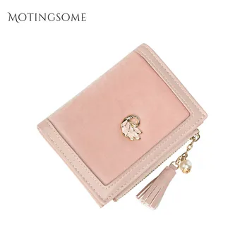 

Luxury Womens Wallets and Purses Suede Square Swan Pattern Wallets Zipper Short Style Wallet Card Holder Money Bag Hot 2020 New