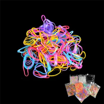 

1000pcs Mixed Colors Rubber Bands Small Circle Strong Elastic Rubber Band Girls Hair Rope Stationery Holder Band Office Supplies