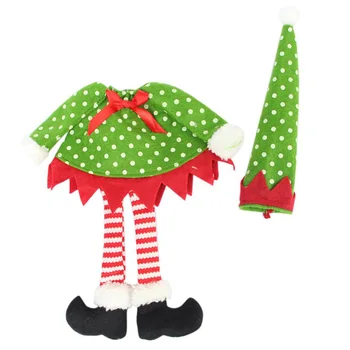 

Christmas Decoration Wine Bottle Cover Dot New Stripe Bottle Cover Bags For Home Party Decor Supplies New Year 2 Colors
