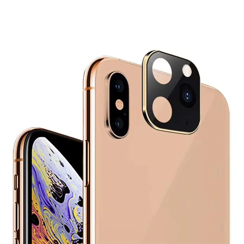 Для iPhone X Изменение объектива камеры to11 Pro Max закаленное стекло наклейка на рассеиватель титановый сплав чехол ack Крышка объектива камеры