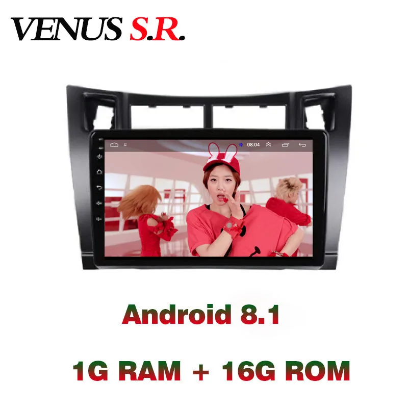 Excellent VenusSR Android 8.1 2.5D car dvd for Toyota  Yaris Radio 2005-2011  multimedia  Radio stereo gps navigation 2