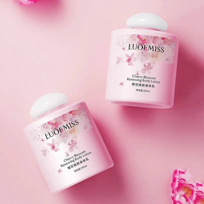 Cherry Blossom Renewing Body Lotion Skin Care Long Lasting Hydration Moisturizing Smoothing Clean Anti Drying Autumn And Winter eelhoe lip bubble mask balm reduce lip wrinkles long lasting lips dead skin removal anti dry hydration lips moisturizing care