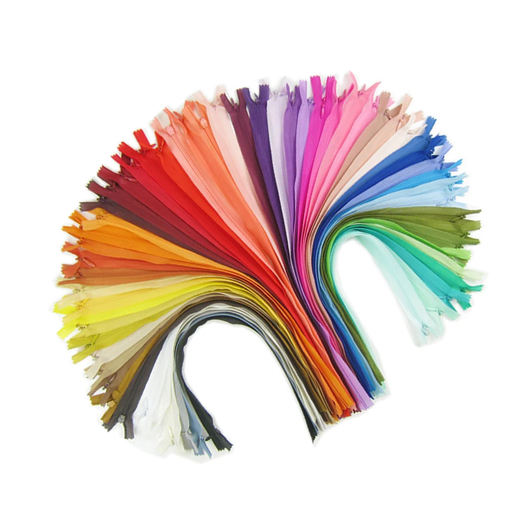 18Pcs 16 Inch Nylon Coil Zippers Bulk for Tailor Sewing Crafts, Assorted Colors