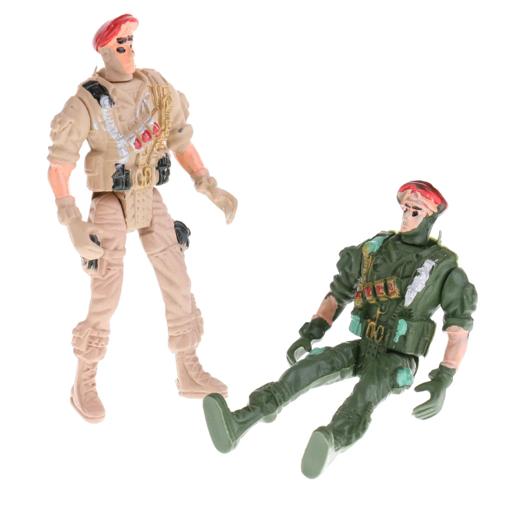 10 Pieces WWII Special Force Soldiers Playset 9cm  Men Action Figures