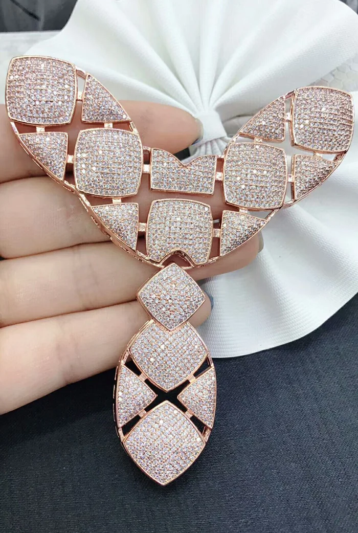75X100mm gold plated connector cubic zircon Micro Pave necklace pendant Jewelry DIY