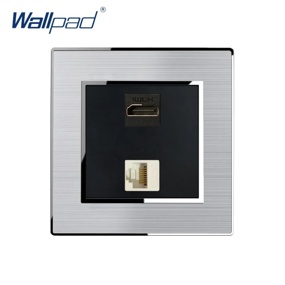 HDMI-совместимый RJ45 CAT6 для передачи данных Wallpad панель из нержавеющей стали с