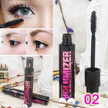 

2 In 1 Lengthening Thickening 4D Silk Fiber Lash Mascara Black Waterproof With 2 Brushes Women False Eyelashes Makeup Cosmetics