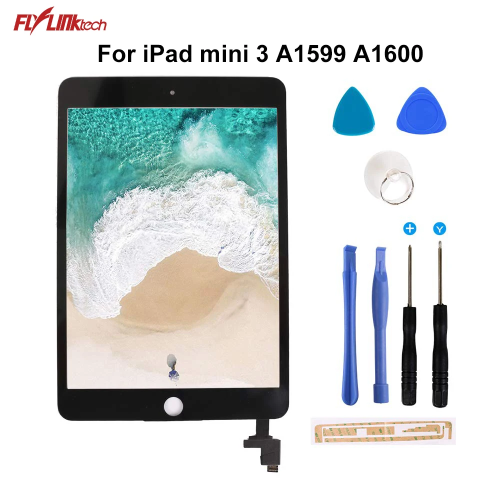

Flylinktech Tablet Touch Screen for iPad Mini 3 A1599 A1600 Front Glass Touch Display Screen Digitizer Replacement for mini 3