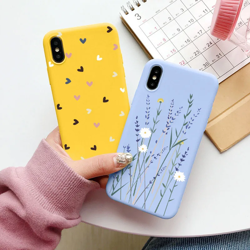 TPU Florals Heart Cover For Samsung Galaxy A10 A11 A21S A30 A31 A40 A50 A51 A70 A71 S8 S9 S10 S20 S21 Note 10 20 Plus Ultra Case | Мобильные