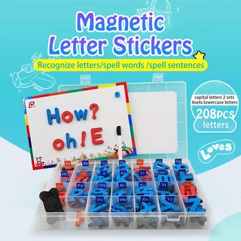 

Magnetic Foam Letters Classroom Alphabets Set with Magnet Board for Kids ABC Spelling and Learning Toys for Children Boys