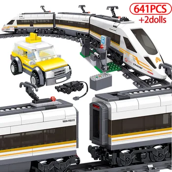 

641pcs Electric Revival High-speed Rail Building Blocks Compatibe Technik Railway Train Model Bricks Toys for Kids