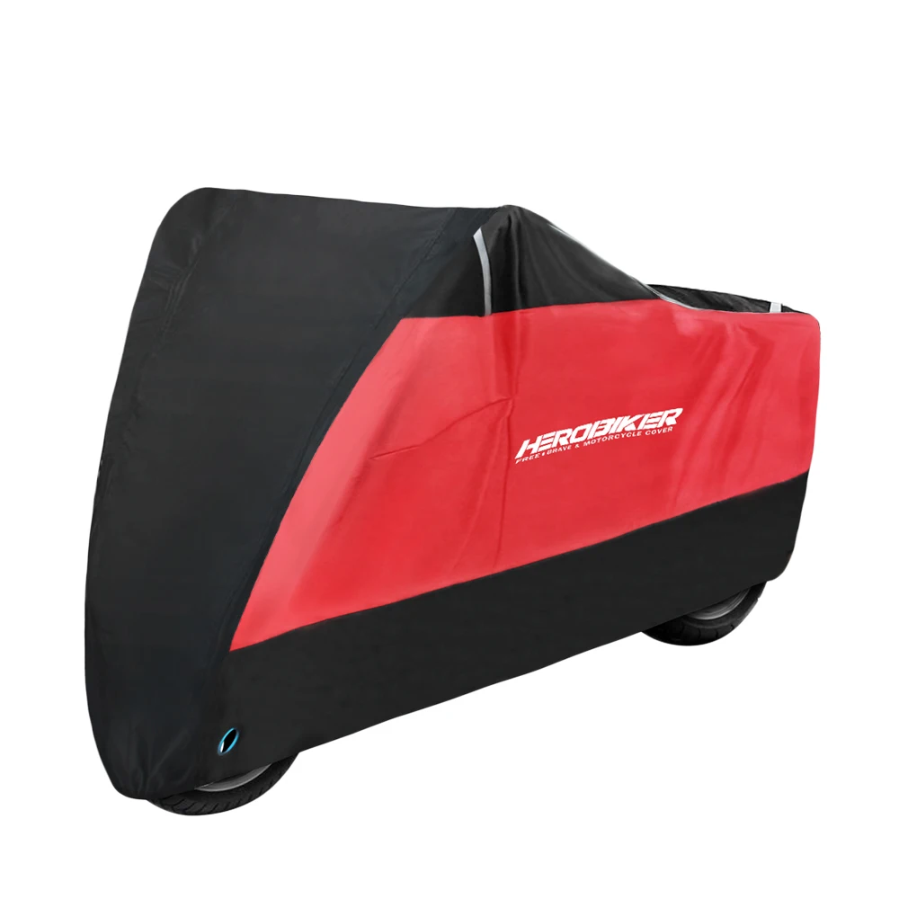 HEROBIKER мотоциклетная Крышка для улицы, крытая мотоциклетная Круизная уличная мотоциклетная крышка, УФ защитная мотоциклетная дождевик, 3 цвета - Цвет: MZ002 Red