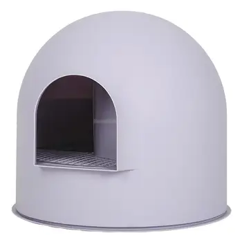 

white Semi-enclosed litter box Single-layer large cat toilet Leakproof corridor Isolated odor Anti-out nontoxic materials