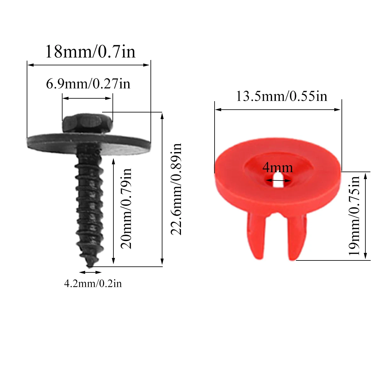 Rexka 10 Sets T30 Engine Splash Shield Guard Undertray Cover Screws