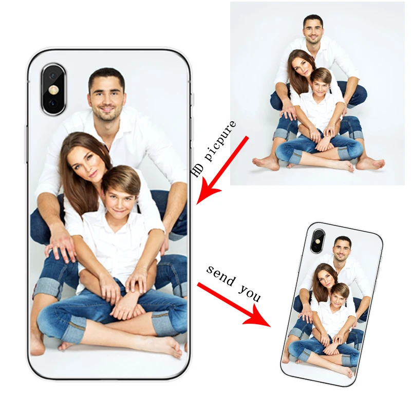 Мягкий силиконовый чехол для телефона из ТПУ с индивидуальным фото iPhone 5 5S SE 6 plus 7 8