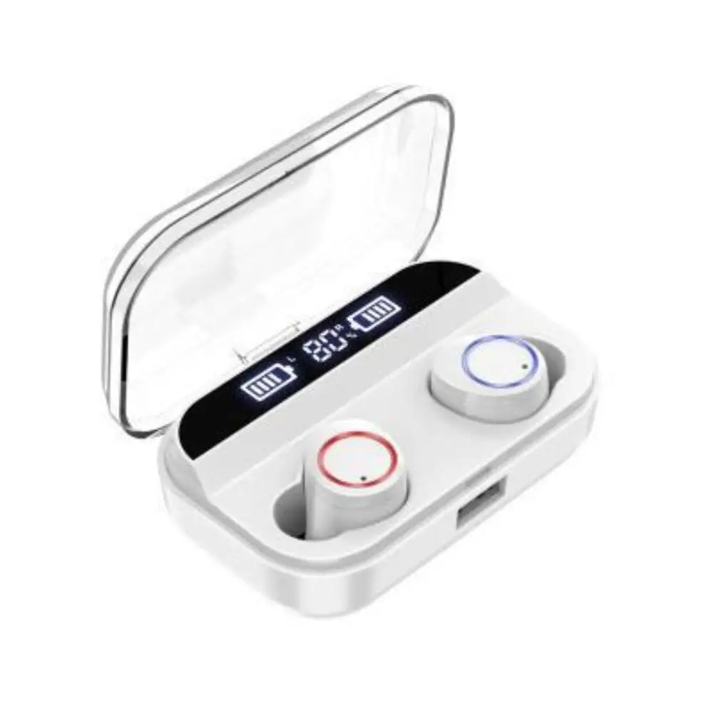 white TWISTER. CK X11 наушники-вкладыши TWS беспроводные наушники спортивные наушники бизнес Bluetooth наушники гарнитура двойной дисплей шумоподавление - Цвет: white