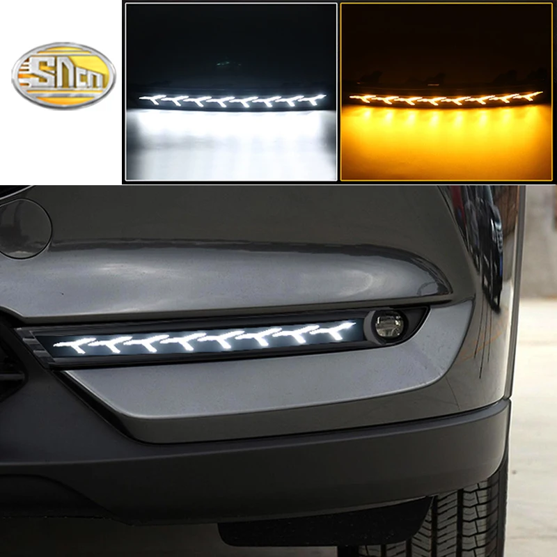 SNCN Светодиодный дневной ходовой светильник s для Mazda CX 5 CX5 CX8 8 2017 2018 DRL бампер лампа