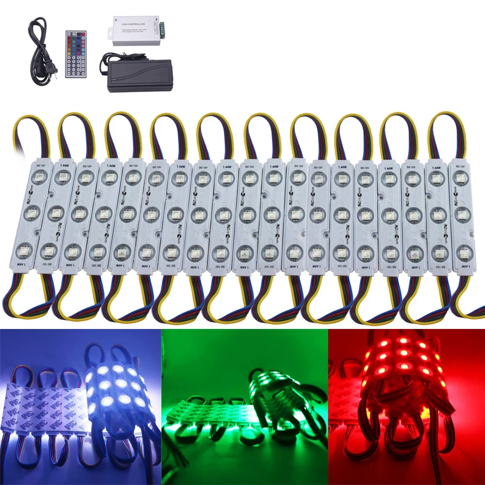 

LED Module Light with Lens Waterproof 5050 DC12V LED Modules Strip Light Advertising Sign Storefront Lighting Decoration Lights