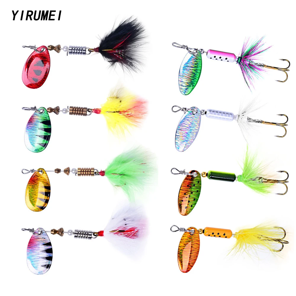 

1PC Durable High Carbon Steel Hooks Hard Metal Spoon Trolling Blade Sequins Spinner Bait Wobbler Fishing Lure Tackles Sets 7 CM