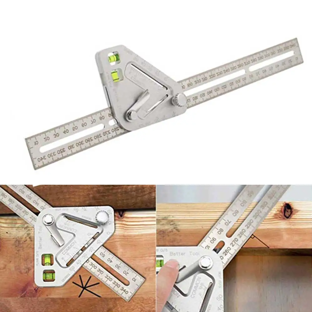 

Multifunction stainless steel Gauges Protractor Measuring Woodworking Triangle Triangle Ruler Tool Clear Scale Accessories