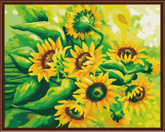 G215-手绘向日葵-25色-40X50-1