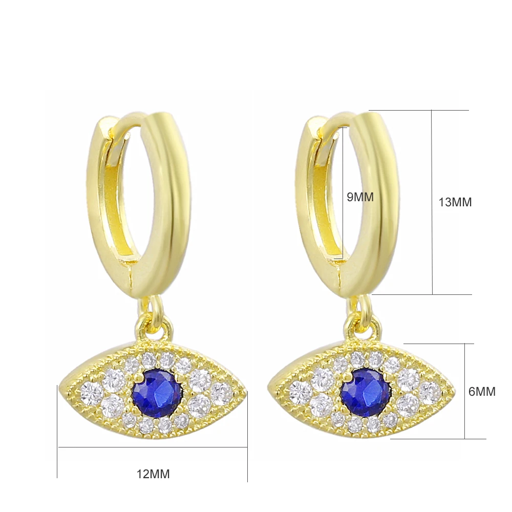 Slovecabin-925-Sterling-Silver-Lucky-Eye-Huggies-Hoops-Circle-Blue-CZ-Ceystal-Drop-Dangle-Earring-For