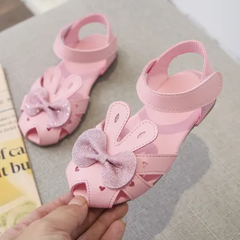 

New 2020 Summer Little Girl 1 2 3 4 5 6 Years Old Fashion Bowknot Lightweight Princess Sandals Soft Bottom Baby Beach Sandanls