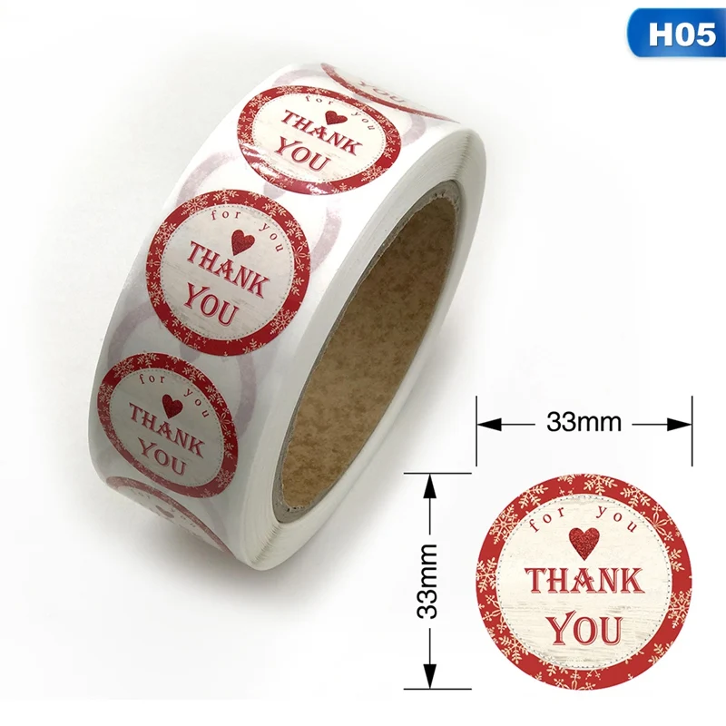 05 600pcs for 1 Roll 600 шт./компл. Цветы Сердце Спасибо наклейки этикетки для печати для подарка средство герметизации упаковки паста офисные школьные принадлежности милые канцелярские принадлежности - Цвет: 05 600pcs for 1 Roll