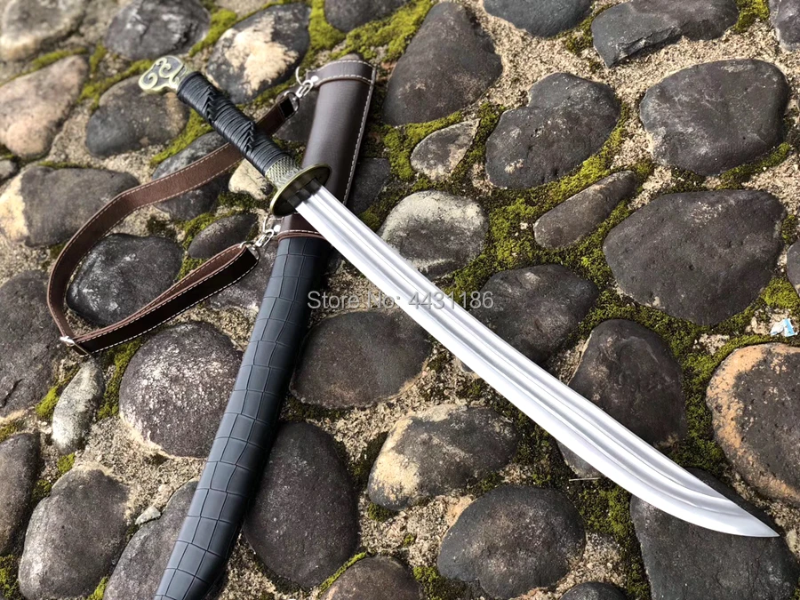 Chinese KungFu Broadsword Sword WuShu Da Dao Strong 1095 High Carbon Steel Sharp Outdoors/Hunting Fighting Knife Saber